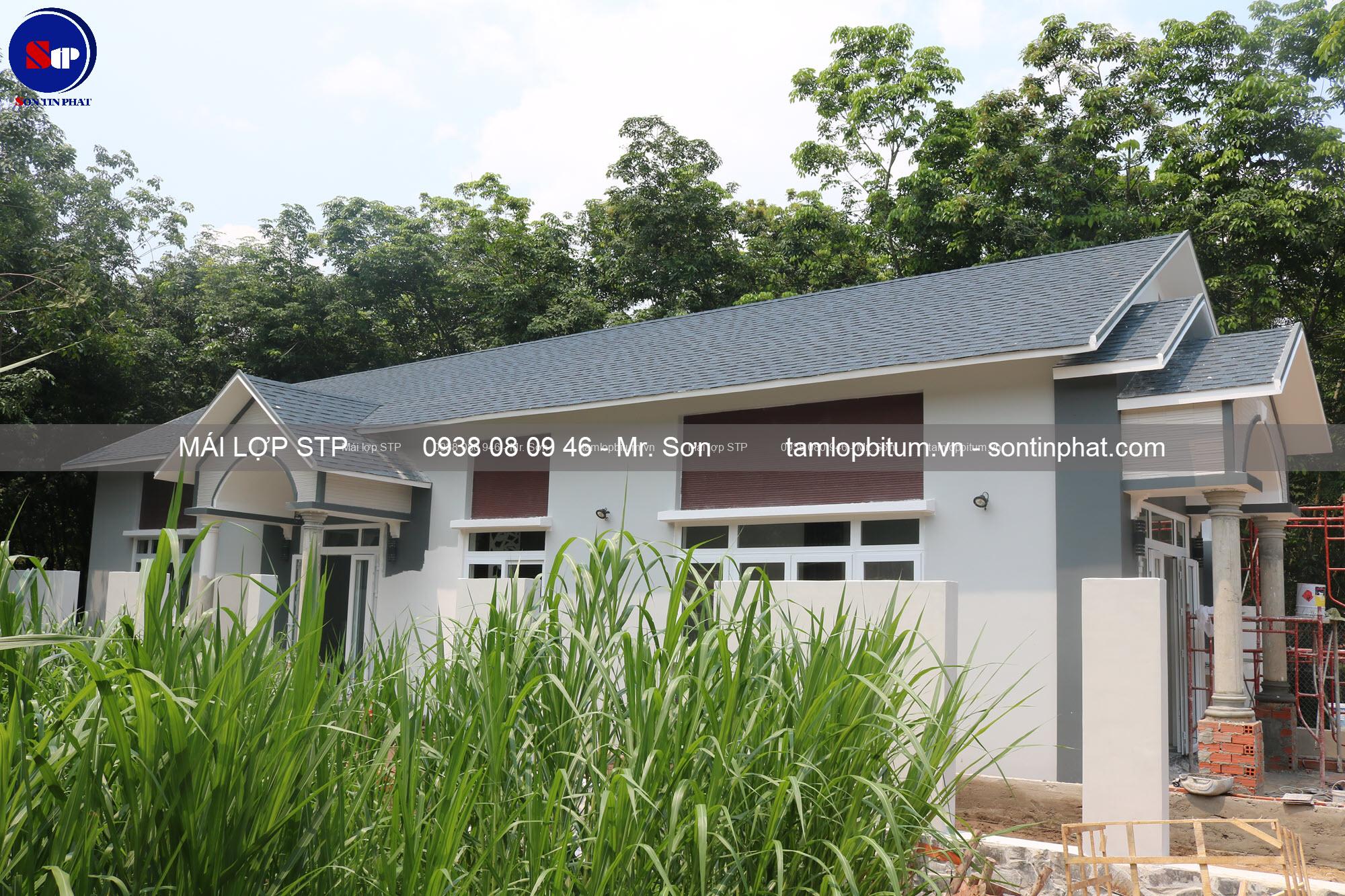 Mái đá STP kiểu xếp lớp cho nhà mái Thái